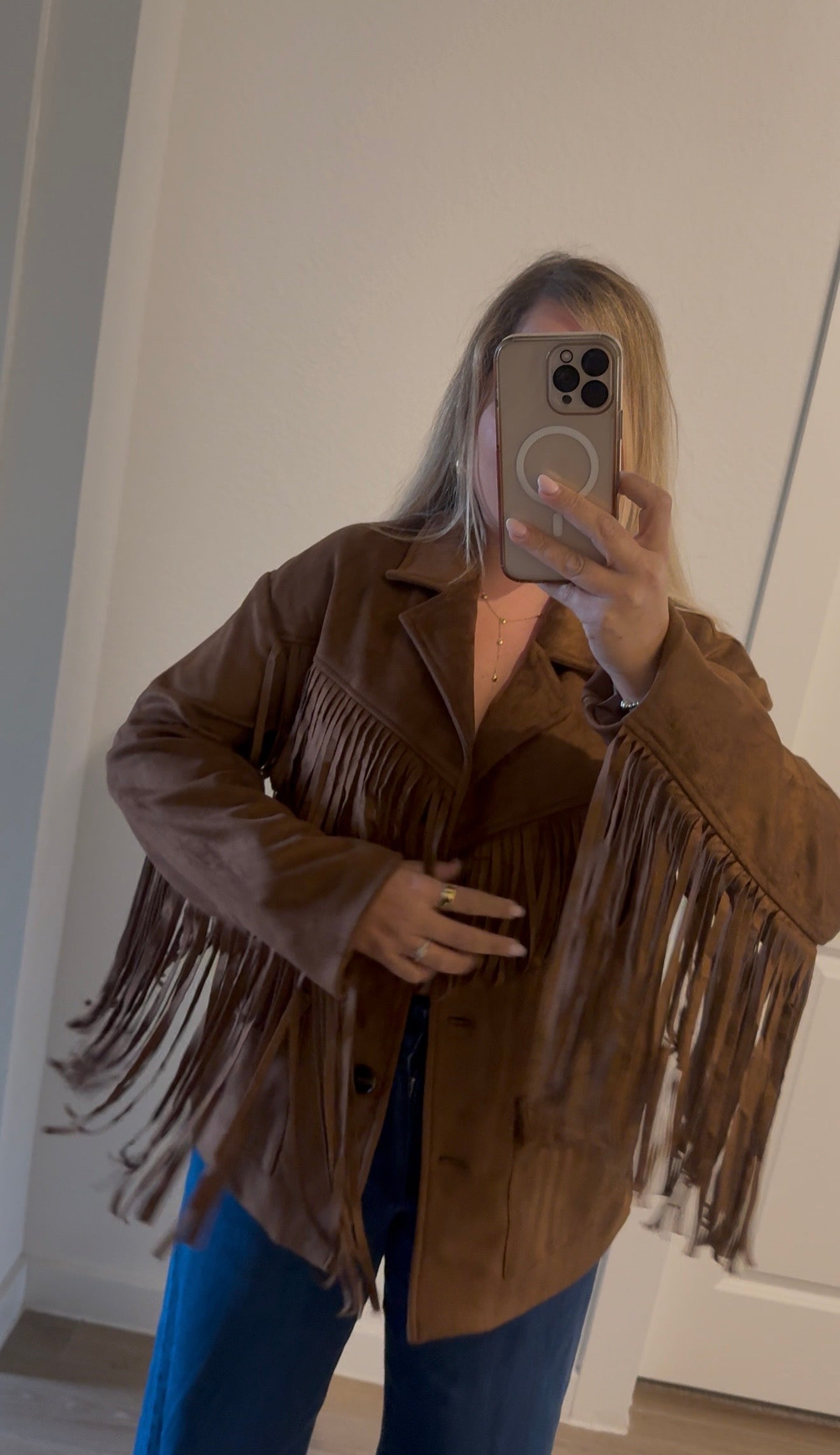 Brown Fringe jacket
