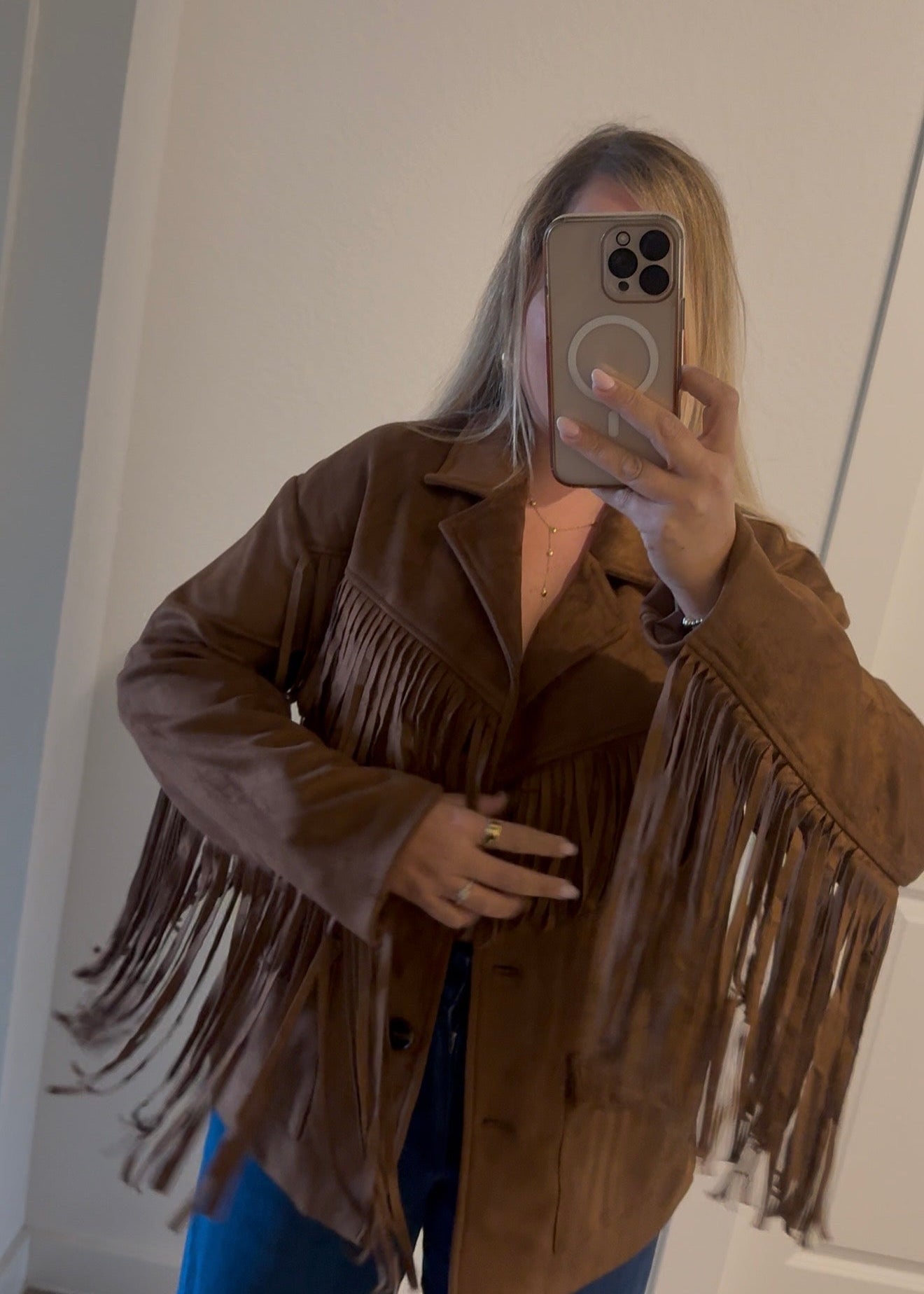 Brown Fringe jacket