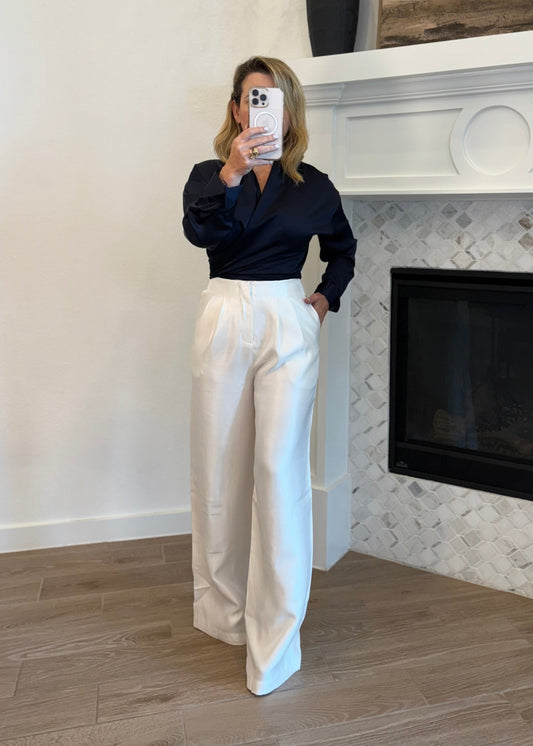 Blue Tie Crop Top