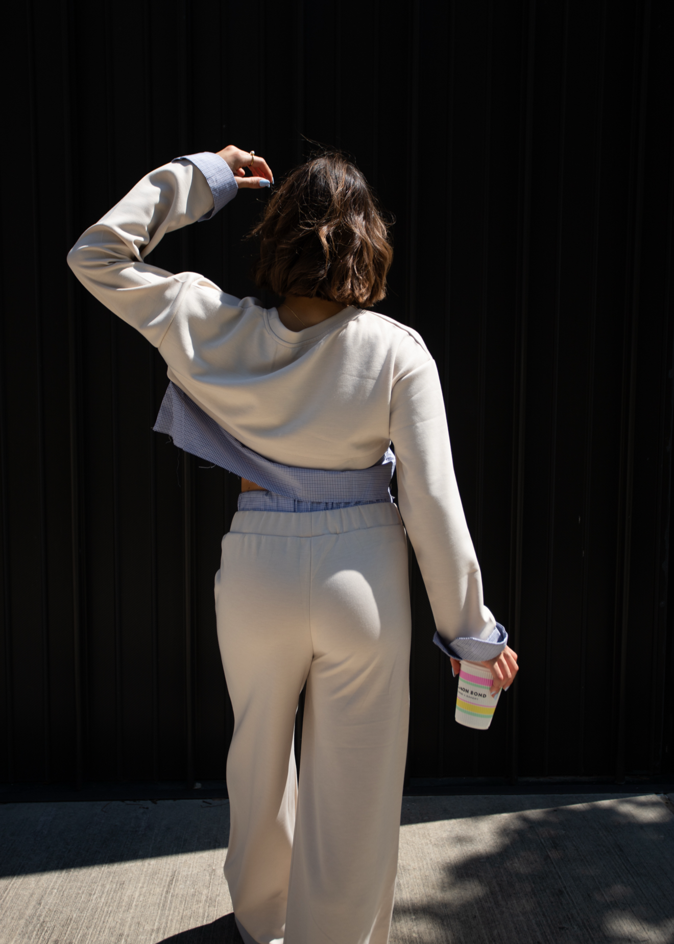 Two-Piece Beige Sport Set