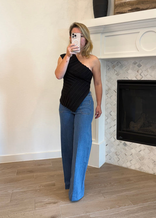 Asymmetrical Black Top