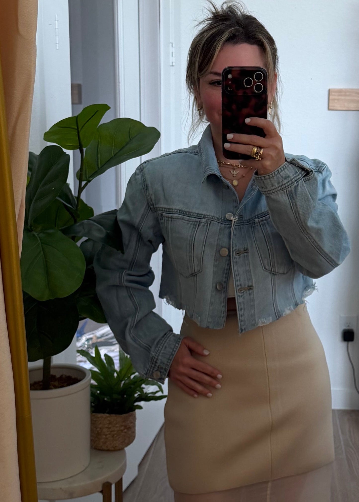 Cropped Denim Jacket